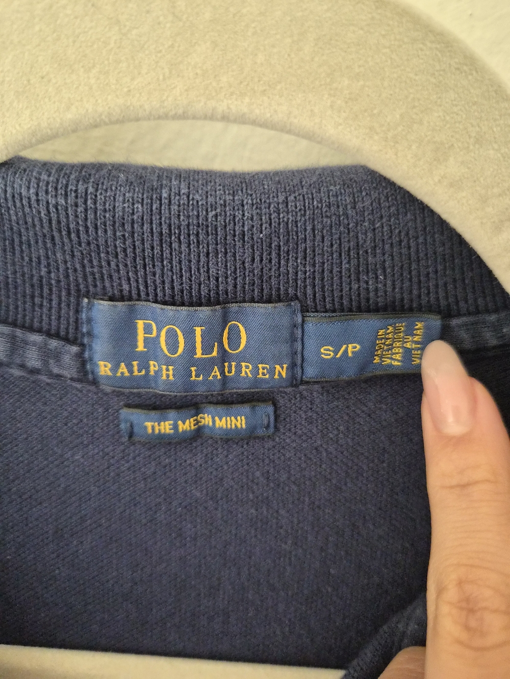 [Authentic] Polo Ralph Lauren Navy Mesh Mini Polo Dress - Size S